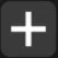 The + button, a white plus sign on a dark grey square, which creates a new Playlist or Layer depending on its panel.
