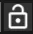 The Calibration Lock button, drawn as an open padlock while the calibration is still unlocked.