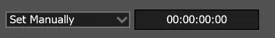 The In Point column set to Set Manually, with its time slider for a custom In point, here 00:00:00:00.