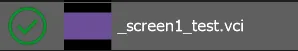 A File Manager entry named _screen1_test.vci, reusing the _screen1_ naming pattern of Screen 1.