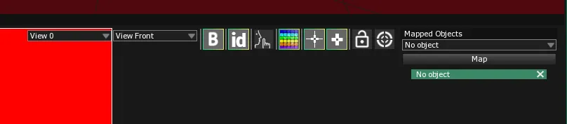 The quick option bar of the Calibration Tools, with the B toggle that enables or disables Blending on its left.