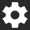 The Gear icon that opens the Settings panel.