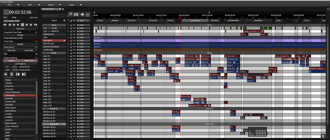 PHOTON Timeline, a show in cue