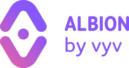 Albion's logo with text